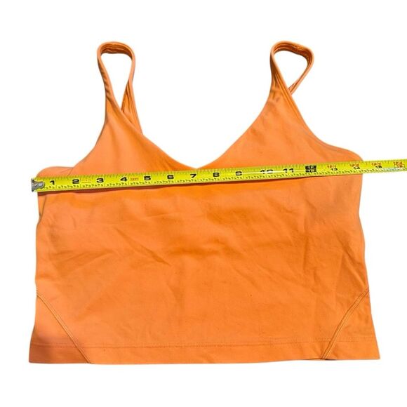 Lululemon Women’s 8 Align Tank Orange Soda Fitted Crop Basic Trendy Athletic - Picture 9 of 11